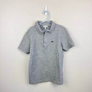 Lacoste Kids Cotton Pique Polo Shirt Gray 12 152 cm